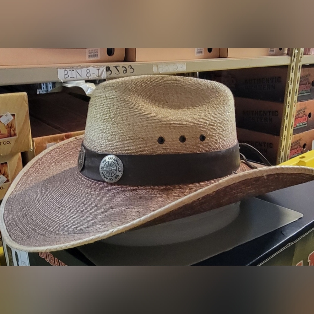 Bullhide Mohave Forth palm straw hat new